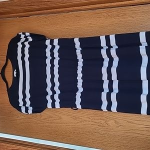 Maurices Maxi Wrap Dress Women's Size Large Short Sleeve Stripes